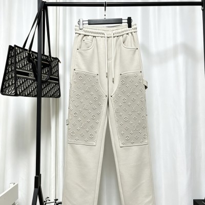 LV 엠보싱 카고 와이드 팬츠