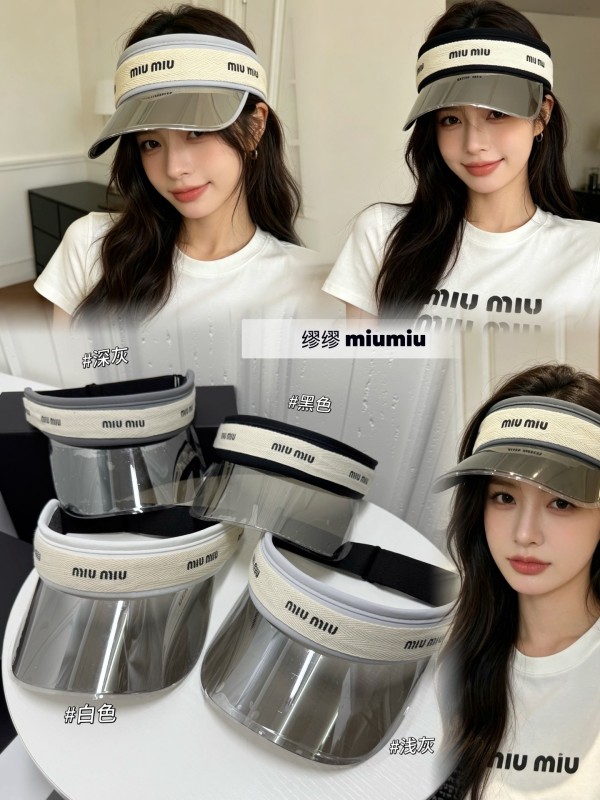미우미우 렌즈 오픈탑 모자