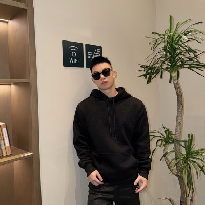 디올 오블리크 레터링 후드티