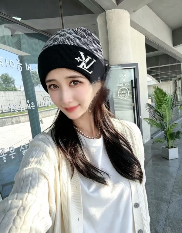 루이비통 니트 모자 캐시미어 소
