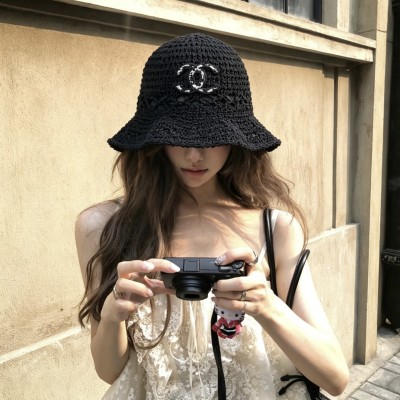 더블C 밀짚 버킷햇