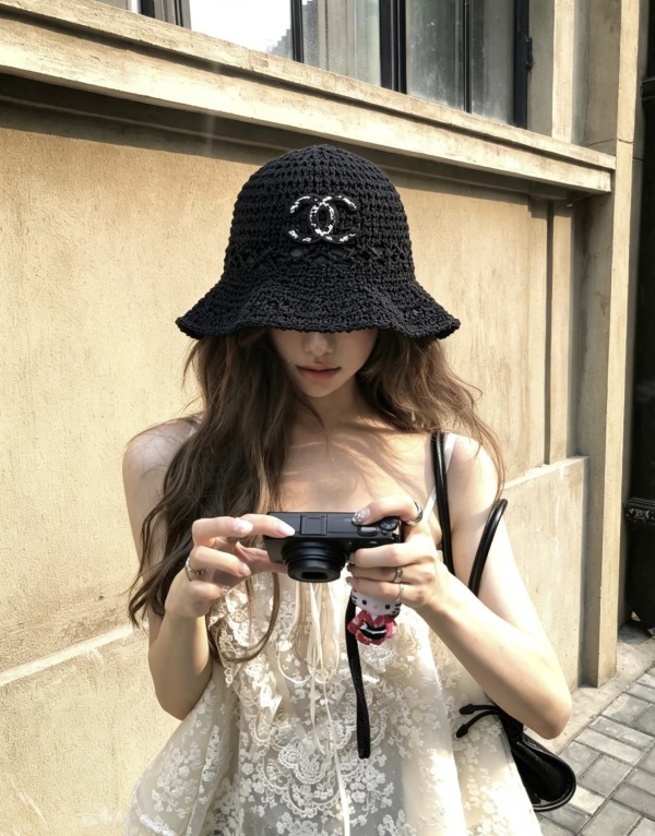 더블C 밀짚 버킷햇