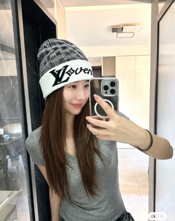 루이비통 니트 모자 캐시미어 소